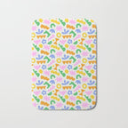 Colorful abstract organic shape patern Bath Mat Gallery Image 1