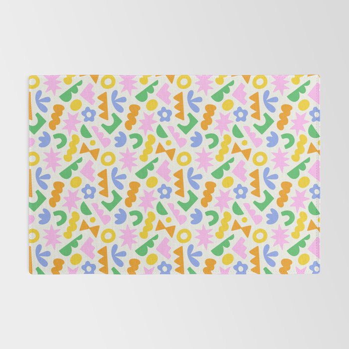 Colorful abstract organic shape patern Rug Gallery Image 2