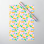 Colorful abstract organic shape patern Wrapping Paper Gallery Image 1