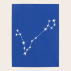 Pisces Zodiac Star Constellation Line Art Vibrant Blue Poster Gallery Image 4