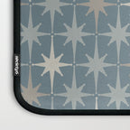 Midcentury Modern Atomic Starburst Pattern in Light Neutral Blue Gray Tones Laptop Sleeve Gallery Image 3