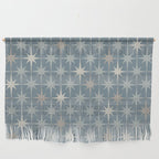 Midcentury Modern Atomic Starburst Pattern in Light Neutral Blue Gray Tones Wall Hanging Gallery Image 1