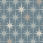 Midcentury Modern Atomic Starburst Pattern in Light Neutral Blue Gray Tones Coffee Mug Gallery Image 2