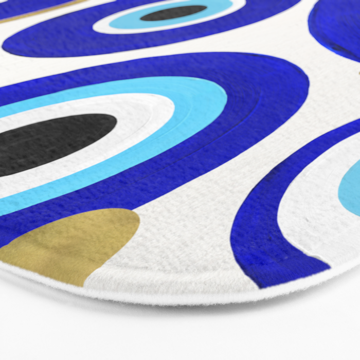 Evil Eye Charms on White Bath Mat Gallery Image 3