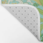 William Morris Woodland Weeds Orange Turquoise Bath Mat Gallery Image 2