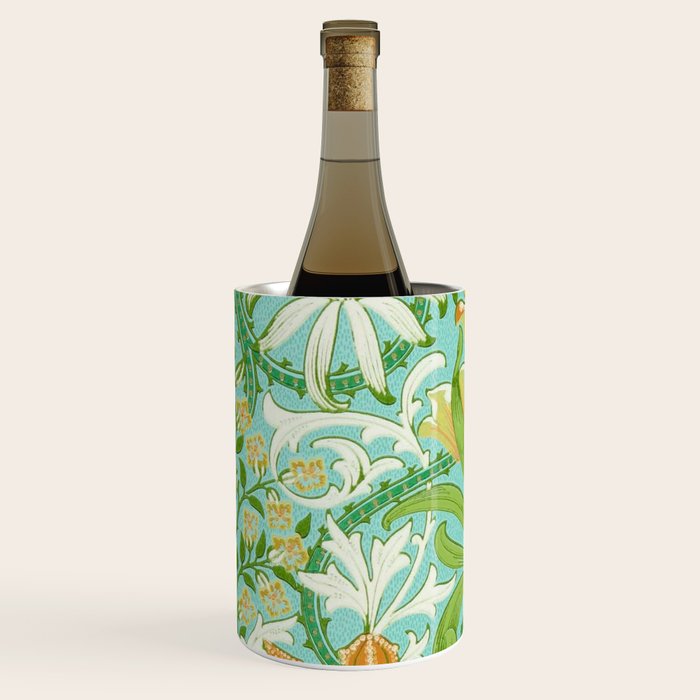 William Morris Woodland Weeds Orange Turquoise Wine Chiller Gallery Image 2