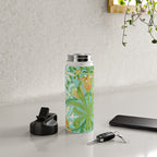 William Morris Woodland Weeds Orange Turquoise Water Bottle Gallery Image 4