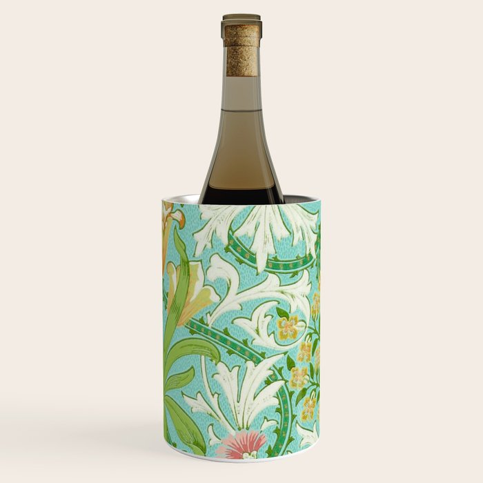 William Morris Woodland Weeds Orange Turquoise Wine Chiller Gallery Image 3