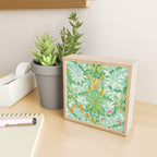 William Morris Woodland Weeds Orange Turquoise Mini Art Print Gallery Image 2