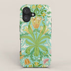 William Morris Woodland Weeds Orange Turquoise iPhone Case Gallery Image 1