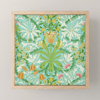 William Morris Woodland Weeds Orange Turquoise Mini Art Print Gallery Image 1
