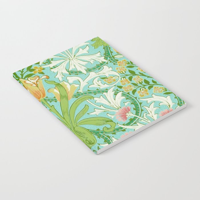 William Morris Woodland Weeds Orange Turquoise Notebook Gallery Image 2