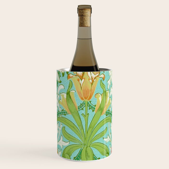 William Morris Woodland Weeds Orange Turquoise Wine Chiller Gallery Image 1