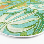 William Morris Woodland Weeds Orange Turquoise Bath Mat Gallery Image 3