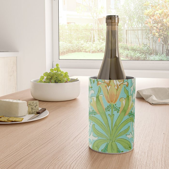 William Morris Woodland Weeds Orange Turquoise Wine Chiller Gallery Image 4