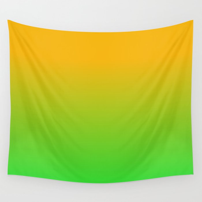 Ombre Color Orange Green Shade  Wall Tapestry Gallery Image 4