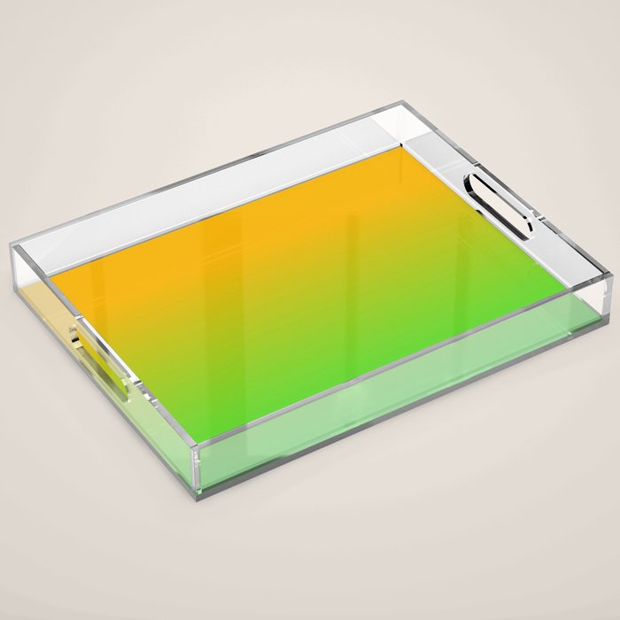 Ombre Color Orange Green Shade  Acrylic Tray Gallery Image 1