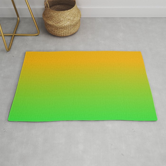 Ombre Color Orange Green Shade  Rug Gallery Image 1