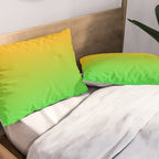 Ombre Color Orange Green Shade  Pillow Sham Gallery Image 2