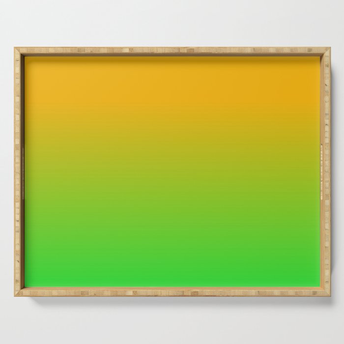 Ombre Color Orange Green Shade  Serving Tray Gallery Image 1