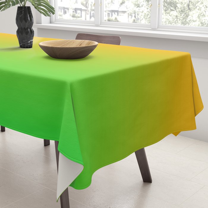 Ombre Color Orange Green Shade  Tablecloth Gallery Image 3