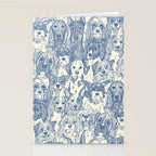 dogs aplenty classic blue pearl Stationery Card Gallery Image 2