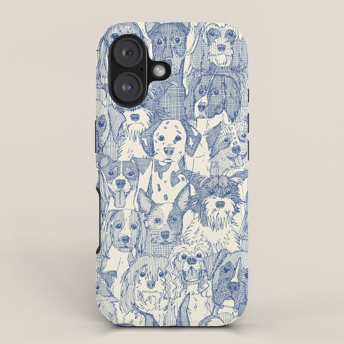 dogs aplenty classic blue pearl iPhone Case Gallery Image 1