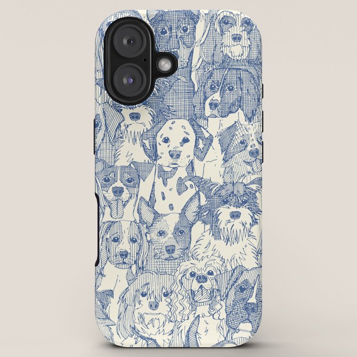 dogs aplenty classic blue pearl iPhone Case Gallery Image 5