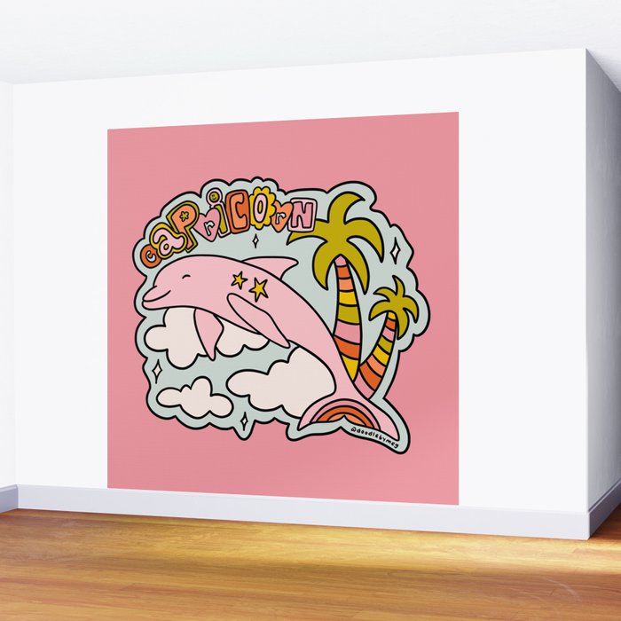 Capricorn Dolphin  Wall Mural Gallery Image 2
