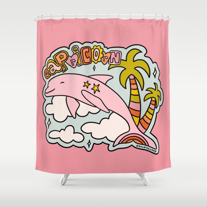 Capricorn Dolphin  Shower Curtain Gallery Image 1