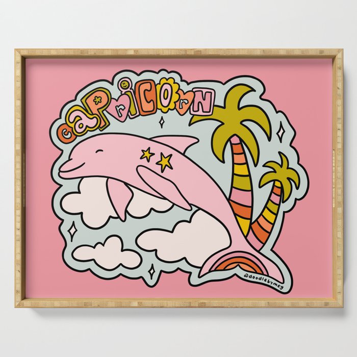 Capricorn Dolphin  Serving Tray Gallery Image 1