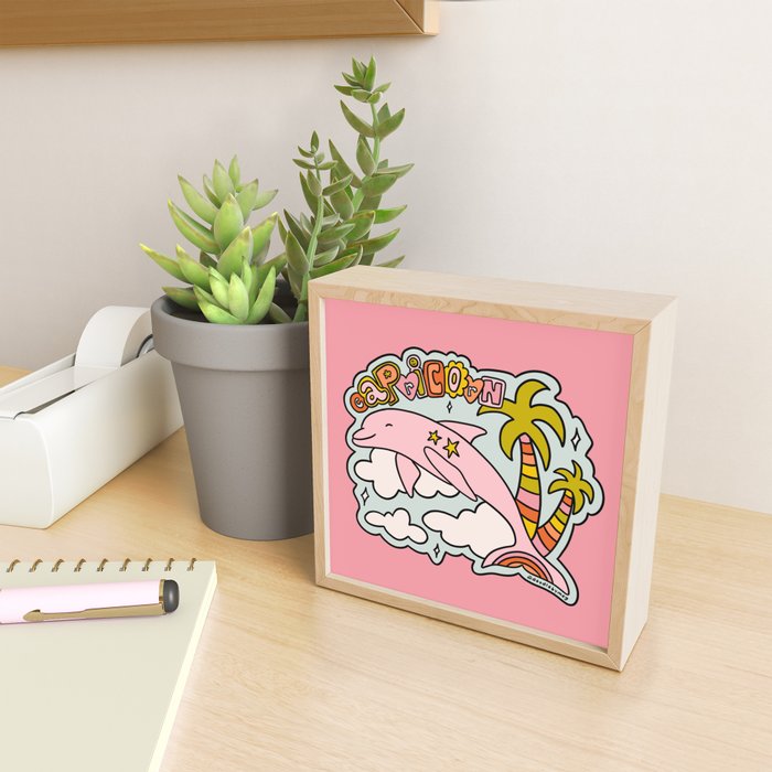 Capricorn Dolphin  Mini Art Print Gallery Image 2