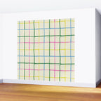 Abstract Tennis Net Pattern in Cream Wall Mural Gallery Image 2