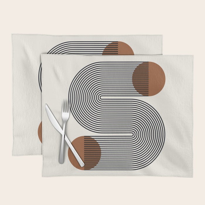 Abstraction_SUN_LINE_POP_ART_Minimalism_S001S Placemat Gallery Image 1