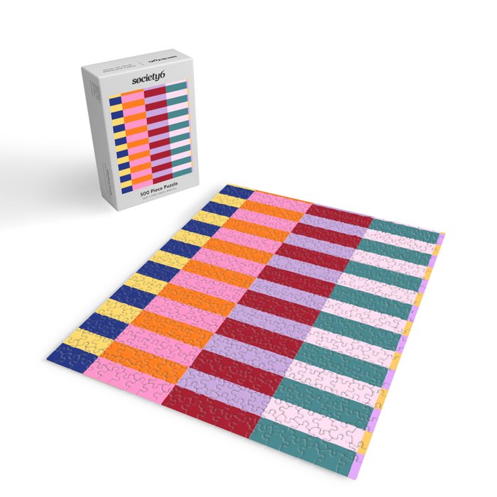 Color Block Stripe Art Jigsaw Puzzle Gallery Image 2