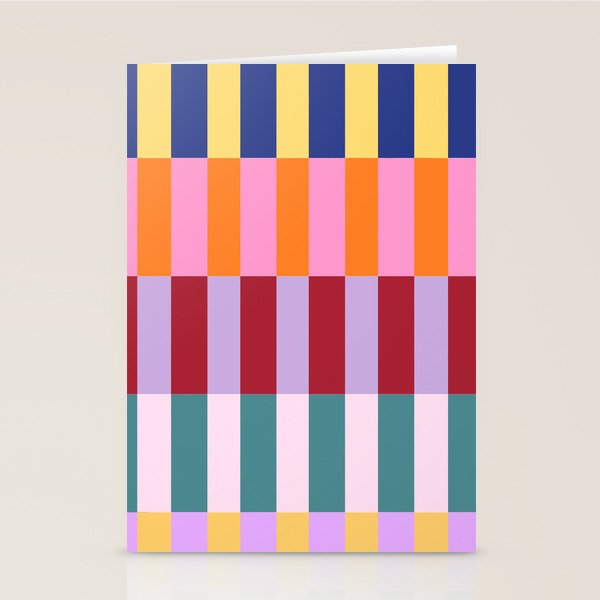 Color Block Stripe Art Stationery Card Gallery Image 2