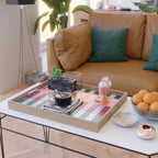 Color Block Stripe Art Serving Tray Gallery Image 2