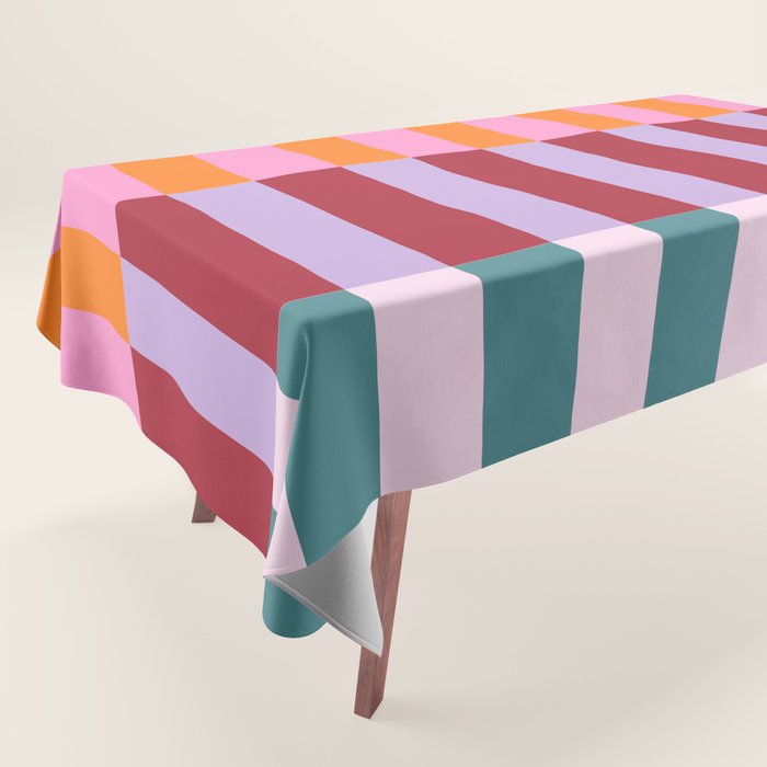 Color Block Stripe Art Tablecloth Gallery Image 1