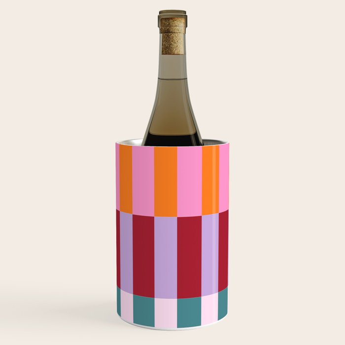 Color Block Stripe Art Wine Chiller Gallery Image 1