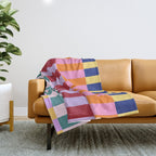 Color Block Stripe Art Throw Blanket Gallery Image 1