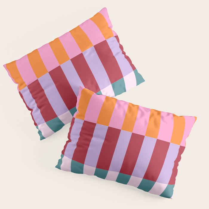 Color Block Stripe Art Pillow Sham Gallery Image 1