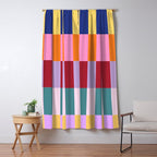 Color Block Stripe Art Window Curtain Gallery Image 5