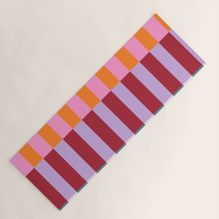 Color Block Stripe Art Yoga Mat Gallery Image 1