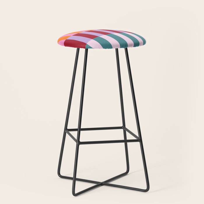 Color Block Stripe Art Stool Gallery Image 1
