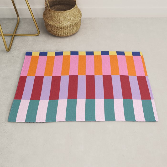 Color Block Stripe Art Rug Gallery Image 1
