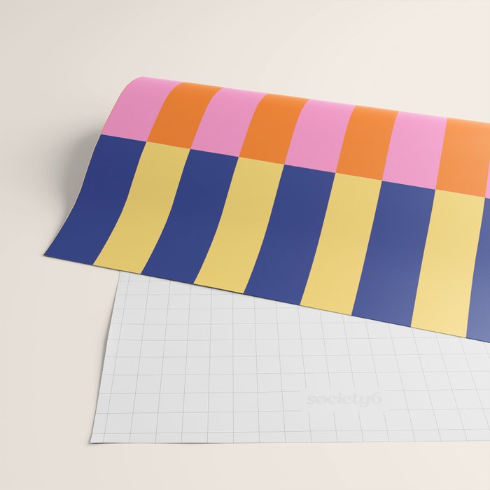 Color Block Stripe Art Wrapping Paper Gallery Image 2