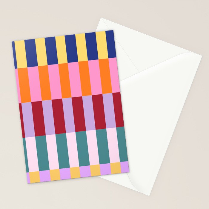 Color Block Stripe Art Stationery Card Gallery Image 2