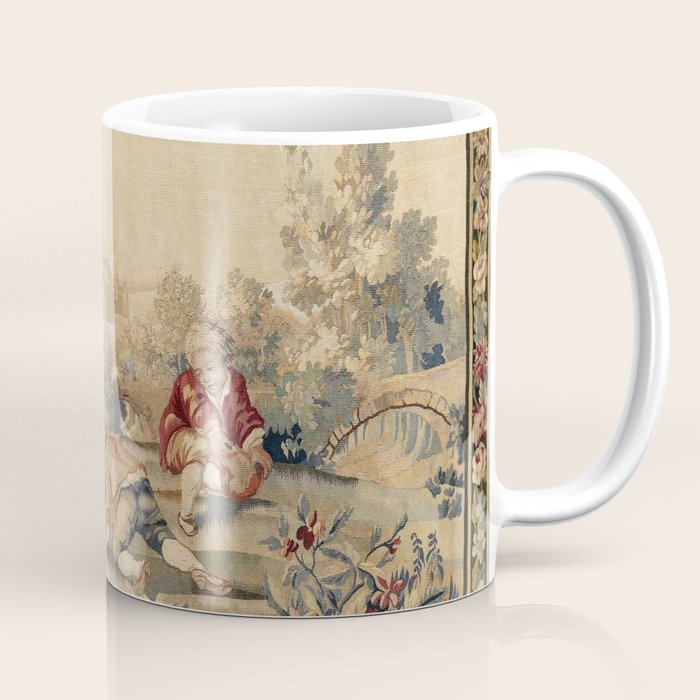 Aubusson  Antique French Tapestry Print Coffee Mug Gallery Image 1