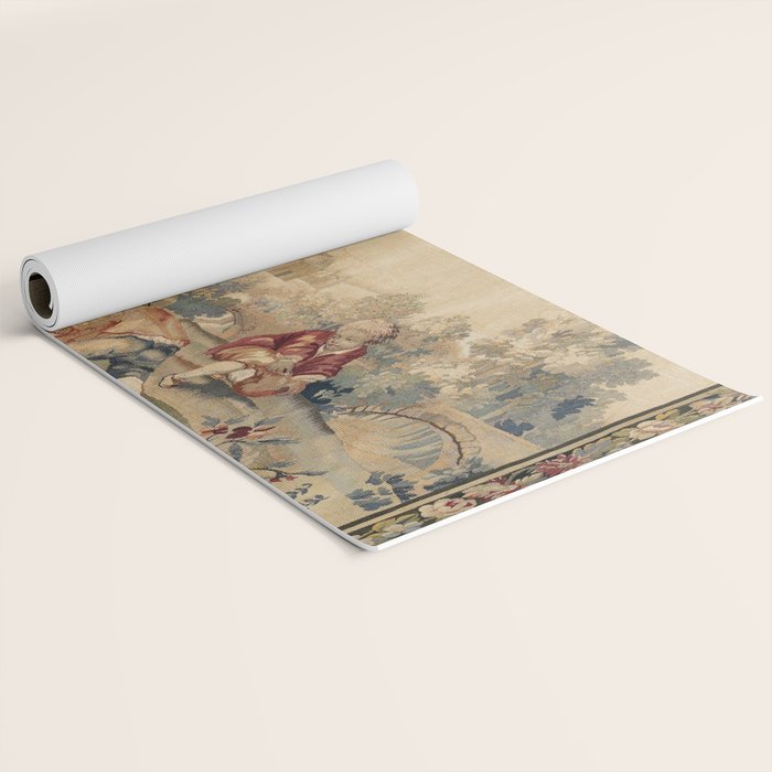 Aubusson  Antique French Tapestry Print Yoga Mat Gallery Image 2