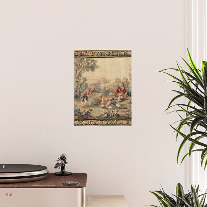 Aubusson  Antique French Tapestry Print Poster Gallery Image 2